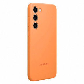 Луксозен силиконов гръб Silicone Cover оригинален EF-PS916TOEGWW за Samsung Galaxy S23 Plus SM-S916B оранжев